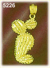 14K Yellow Gold Barrel Cacti Western Charm