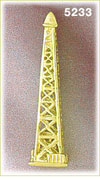 14K Yellow Gold Tall Oil Rig Western Charm 3D