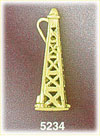 14K Yellow Gold Oil Rig Drilling Western Charm 3D