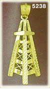 14K Yellow Gold Drilling Oil Rigs Western Charm