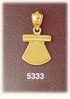 14K Yellow Gold Alaskan Native Ulu Knife Charm