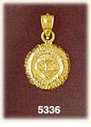 14K Yellow Gold Eskimo Face Alaska Charm
