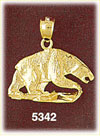 14K Yellow Gold Alaskan Wildlife Polar Bear Alaska Charm