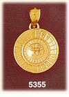 14K Yellow Gold Roulette Wheel Casino Gambling Charm