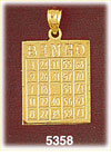 14Kt Yellow Gold Bingo Card Charm