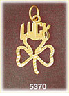 14K Yellow Gold Irish Lucky Clover Luck Charm