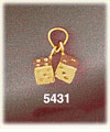 14K Yellow Gold Winning Dice Gambling Charm 3D