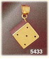 14K Yellow Gold Dice Gambling Charm 3D