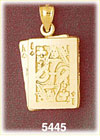 14K Yellow Gold Ace Queen Blackjack Cards Gambling Charm