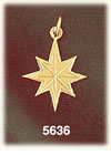 14K Yellow Gold Eight Point Star Celestial Charm