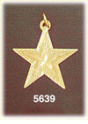 14K Yellow Gold Star Within Star Celestial Charm