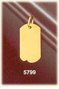 14K Gold Personalized Dog Tag Custom Engravable Charm