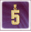 14Kt Yellow Gold Sport Number Pendant
