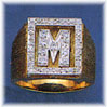 14K Gold Personalized Initial Men