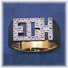 14Kt Gold Personalized Three Initials Men