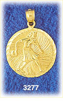 14K Gold Bowling Medallion Charm
