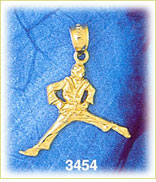 14K Gold Karate Martial Arts Charm