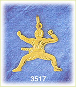 14K Gold Ninja Charm