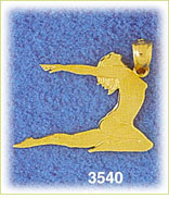14K Gold Gymnast Charm