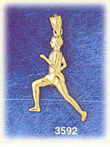 14K Gold Sprinting Charm