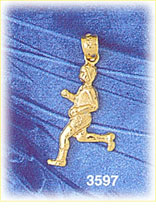 14K Gold Racing Charm