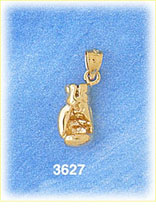 14K Gold 3D Pro Boxing Glove Charm