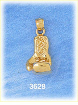 14K Gold 3D Professional Boxing Glove Charm