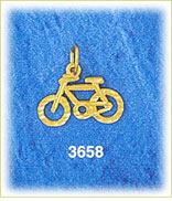 14K Gold Racing Bicycle Charm