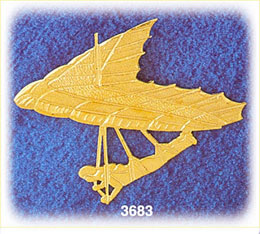 14K Gold Hang Gliding Charm