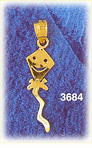 14K Gold Kite Charm