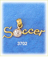 14K Gold Soccer Charm