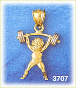 14K Gold 3D World Strongest Boy Charm