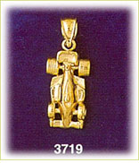 14K Gold Nascar Charm