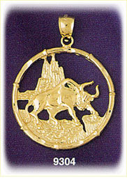 14K Gold Chinese Zodiac Ox Charm
