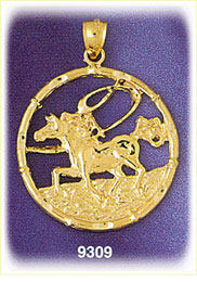 14K Gold Chinese Zodiac Horse Charm