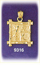 14K Gold Chinese Zodiac Rich Charm