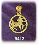 14K Gold Encircled Zodiac Sagittarius Charm