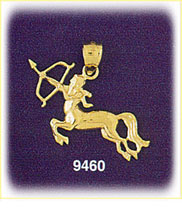14K Gold Zodiac Sagittarius Archer Charm