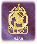14K Gold Decorative Zodiac Leo Charm