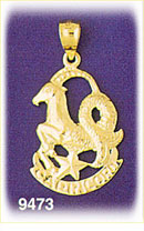 14Kt Gold Zodiac Capricorn Charm