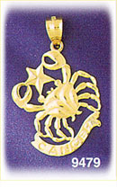 14Kt Gold Zodiac Cancer Charm