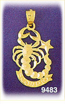 14Kt Gold Zodiac Scorpio Charm