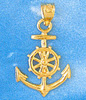 14k gold anchor charms