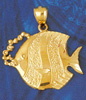 14k gold angelfish charms