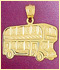 14k gold bus charm