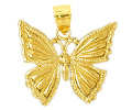 14k gold butterfly charms