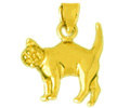 14k gold cat charms
