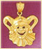 14k gold clown charm