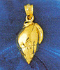 14k gold conch shell charms