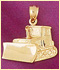 14k gold construction charm